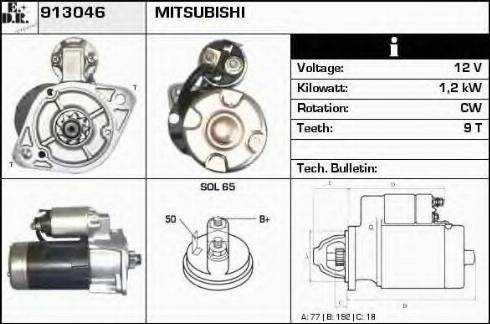 EDR 913046 - Starteris www.autospares.lv