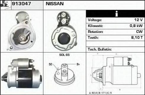 EDR 913047 - Стартер www.autospares.lv