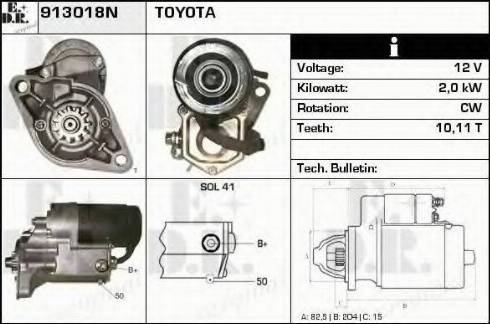 EDR 913018N - Starteris autospares.lv