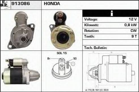 EDR 913086 - Starteris www.autospares.lv