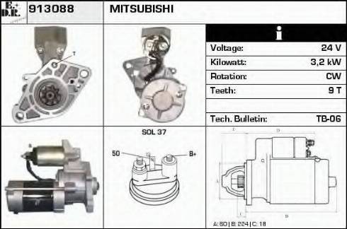 EDR 913088 - Starteris www.autospares.lv