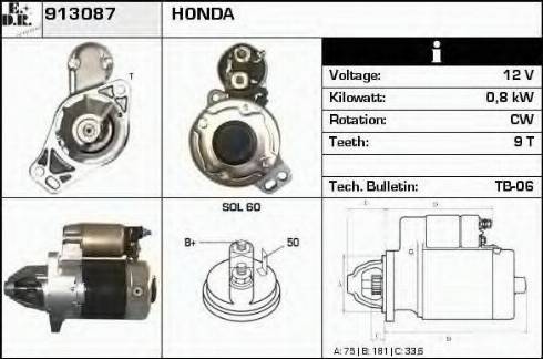 EDR 913087 - Starteris www.autospares.lv