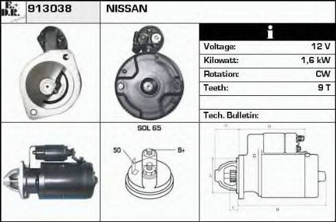 EDR 913038 - Starteris autospares.lv