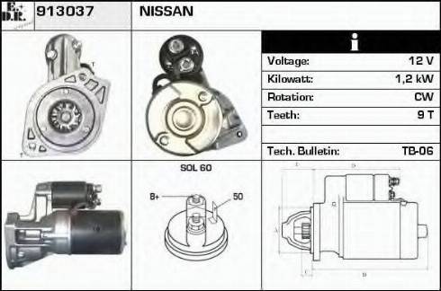 EDR 913037 - Starter www.autospares.lv