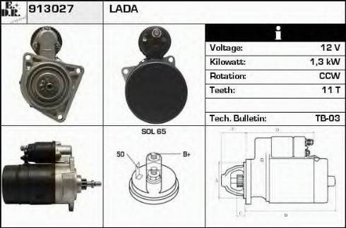 EDR 913027 - Starteris www.autospares.lv