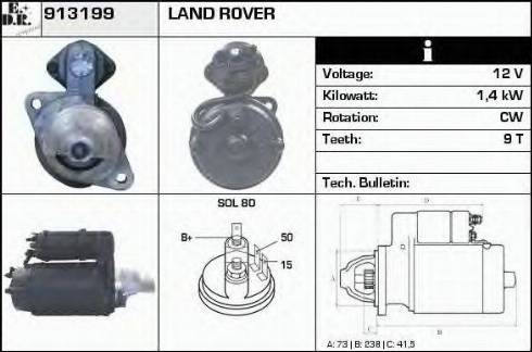 EDR 913199 - Starteris www.autospares.lv