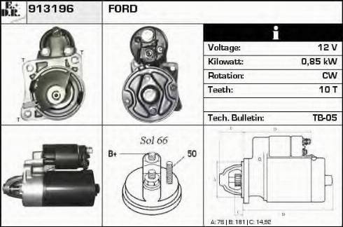 EDR 913196 - Starteris www.autospares.lv