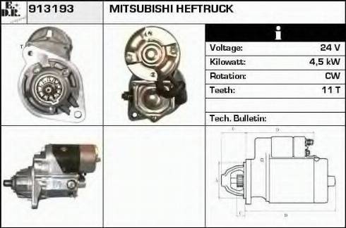 EDR 913193 - Starter www.autospares.lv