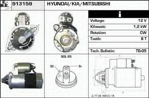 EDR 913159 - Starteris www.autospares.lv