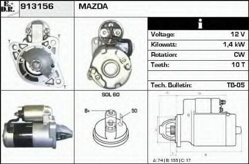 EDR 913156 - Starteris www.autospares.lv