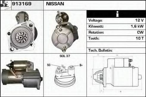 EDR 913169 - Starter www.autospares.lv