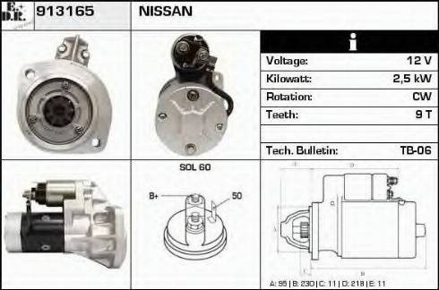 EDR 913165 - Стартер www.autospares.lv