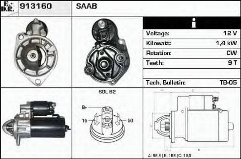 EDR 913160 - Starteris autospares.lv