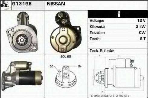 EDR 913168 - Стартер www.autospares.lv