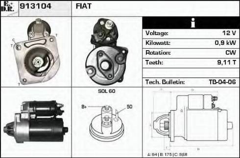 EDR 913104 - Starteris autospares.lv