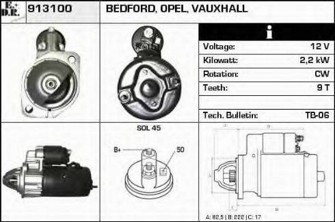 EDR 913100 - Стартер www.autospares.lv