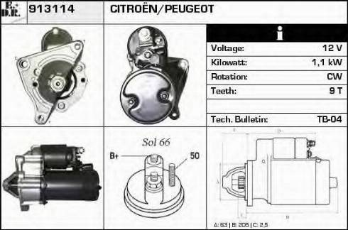 EDR 913114 - Starteris autospares.lv