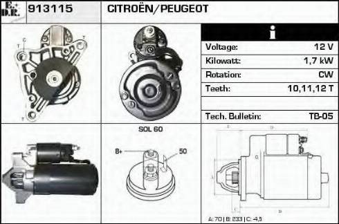 EDR 913115 - Starteris autospares.lv