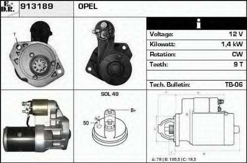 EDR 913189 - Starteris autospares.lv