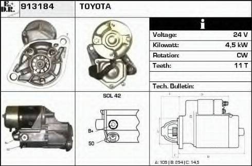 EDR 913184 - Стартер www.autospares.lv