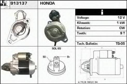 EDR 913137 - Starter www.autospares.lv