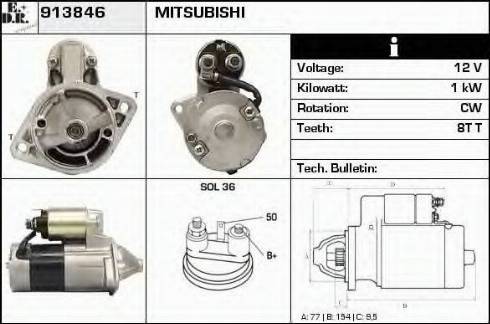 EDR 913846 - Starteris www.autospares.lv