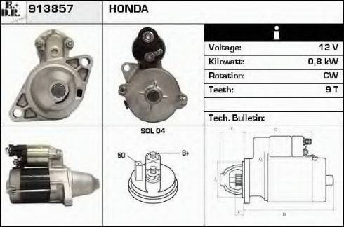 EDR 913857 - Starter www.autospares.lv