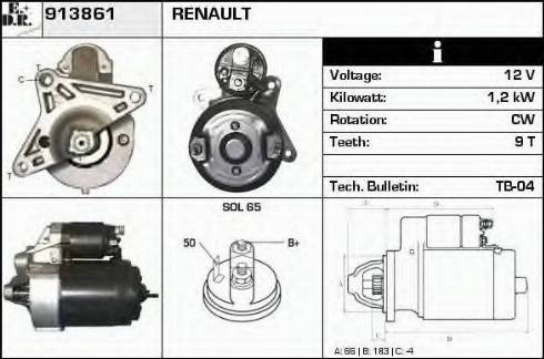 EDR 913861 - Starteris www.autospares.lv