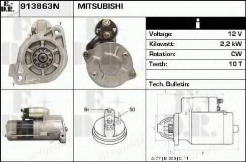 EDR 913863N - Starteris www.autospares.lv