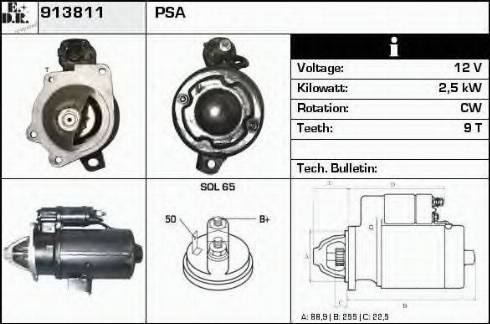 EDR 913811 - Стартер www.autospares.lv