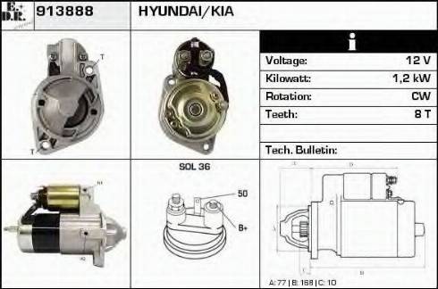 EDR 913888 - Starteris www.autospares.lv