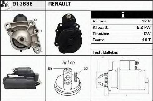 EDR 913838 - Стартер www.autospares.lv