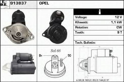 EDR 913837 - Starter www.autospares.lv