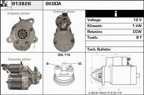 EDR 913826 - Starteris www.autospares.lv