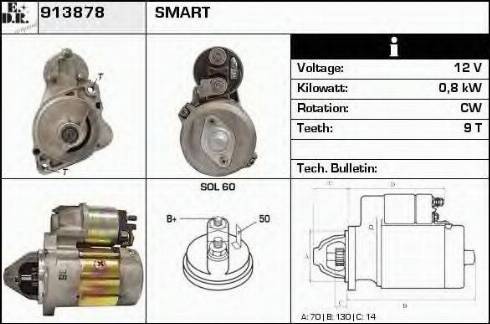 EDR 913878 - Стартер www.autospares.lv