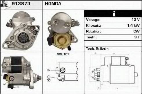 EDR 913873 - Starter www.autospares.lv