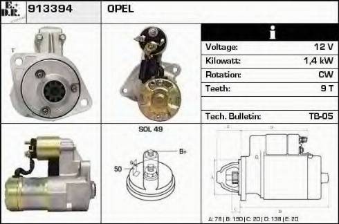 EDR 913394 - Starteris autospares.lv