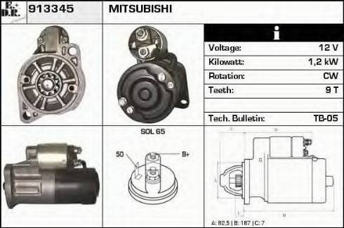 EDR 913345 - Starteris www.autospares.lv