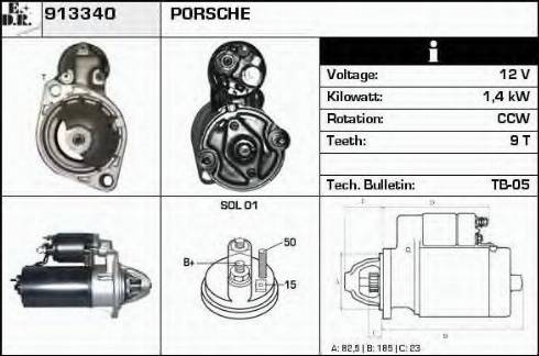 EDR 913340 - Starteris www.autospares.lv