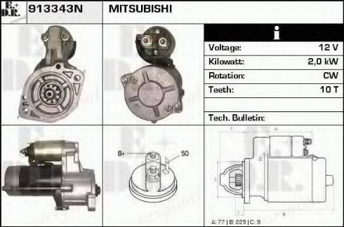 EDR 913343N - Starteris autospares.lv