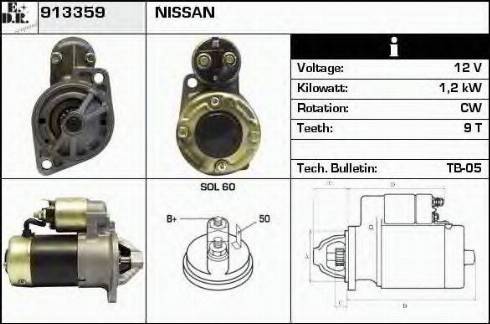 EDR 913359 - Starter www.autospares.lv