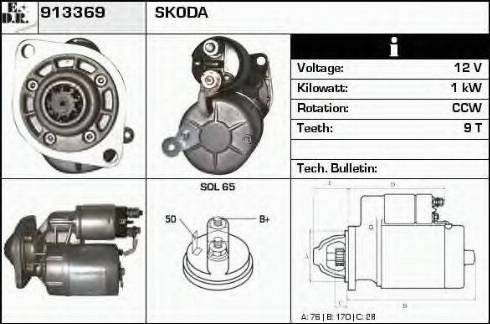 EDR 913369 - Starteris www.autospares.lv