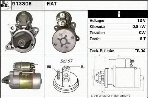 EDR 913308 - Starteris autospares.lv