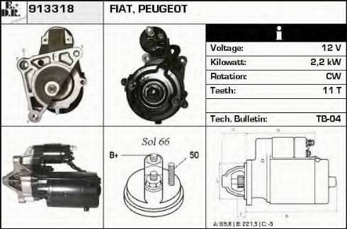 EDR 913318 - Starteris www.autospares.lv