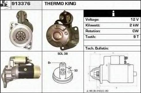 EDR 913376 - Стартер www.autospares.lv