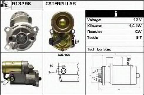 EDR 913298 - Starter www.autospares.lv