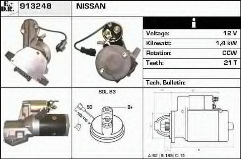 EDR 913248 - Starter www.autospares.lv