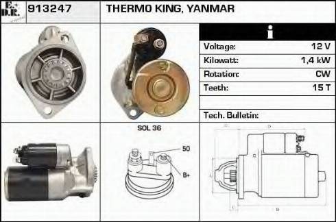 EDR 913247 - Стартер www.autospares.lv