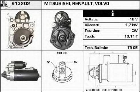 EDR 913202 - Starteris www.autospares.lv