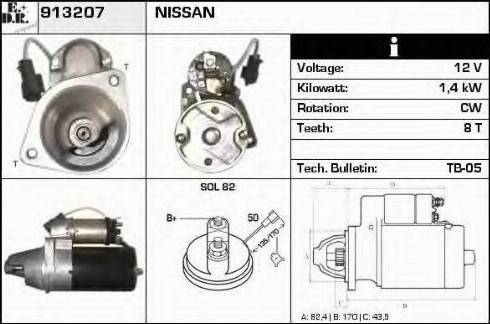 EDR 913207 - Starter www.autospares.lv